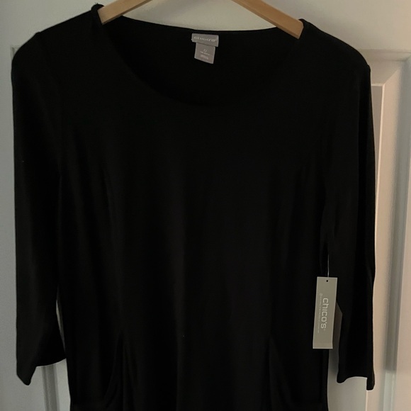 New with tags CHICO black tunic style shirt - Picture 2 of 5
